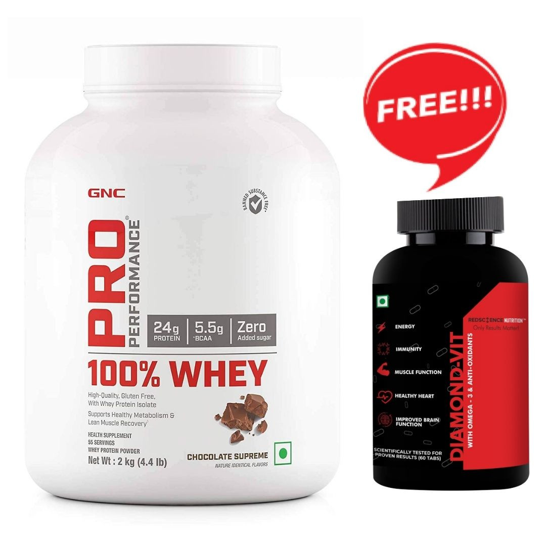 Buy GNC Pro Performance 100% Whey Protein + Free