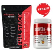 FULL STACK Whey Protein 2 Lbs - Free BCAA + Creatine + Glutamine Worth Rs.2499