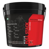 100% Results | Redscience FULL STACK™ Hulk Mass Gainer 10Lbs with Creatine, Ashwagandha, Glutamine, BCAA, Fibres & Multivitamins